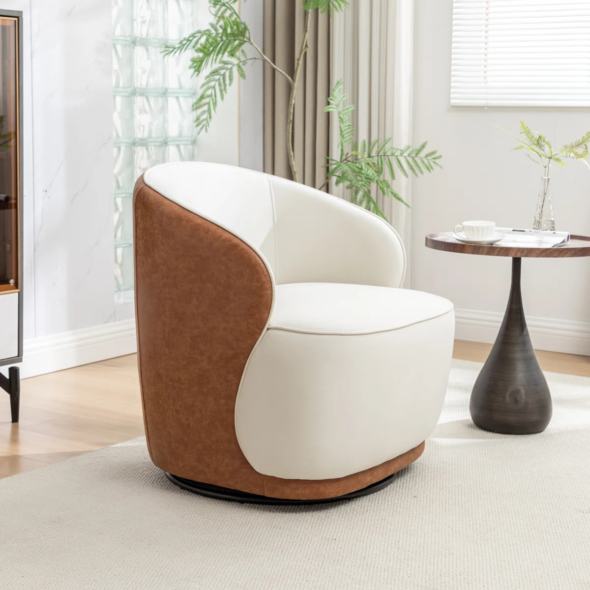 Stith Velvet Upholstered Swivel Barrel Chair (Set of 2) | Wayfair North America