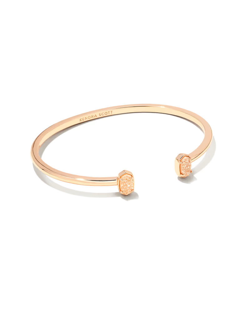 Emilie Rose Gold Cuff Bracelet in Sand Drusy | Kendra Scott
