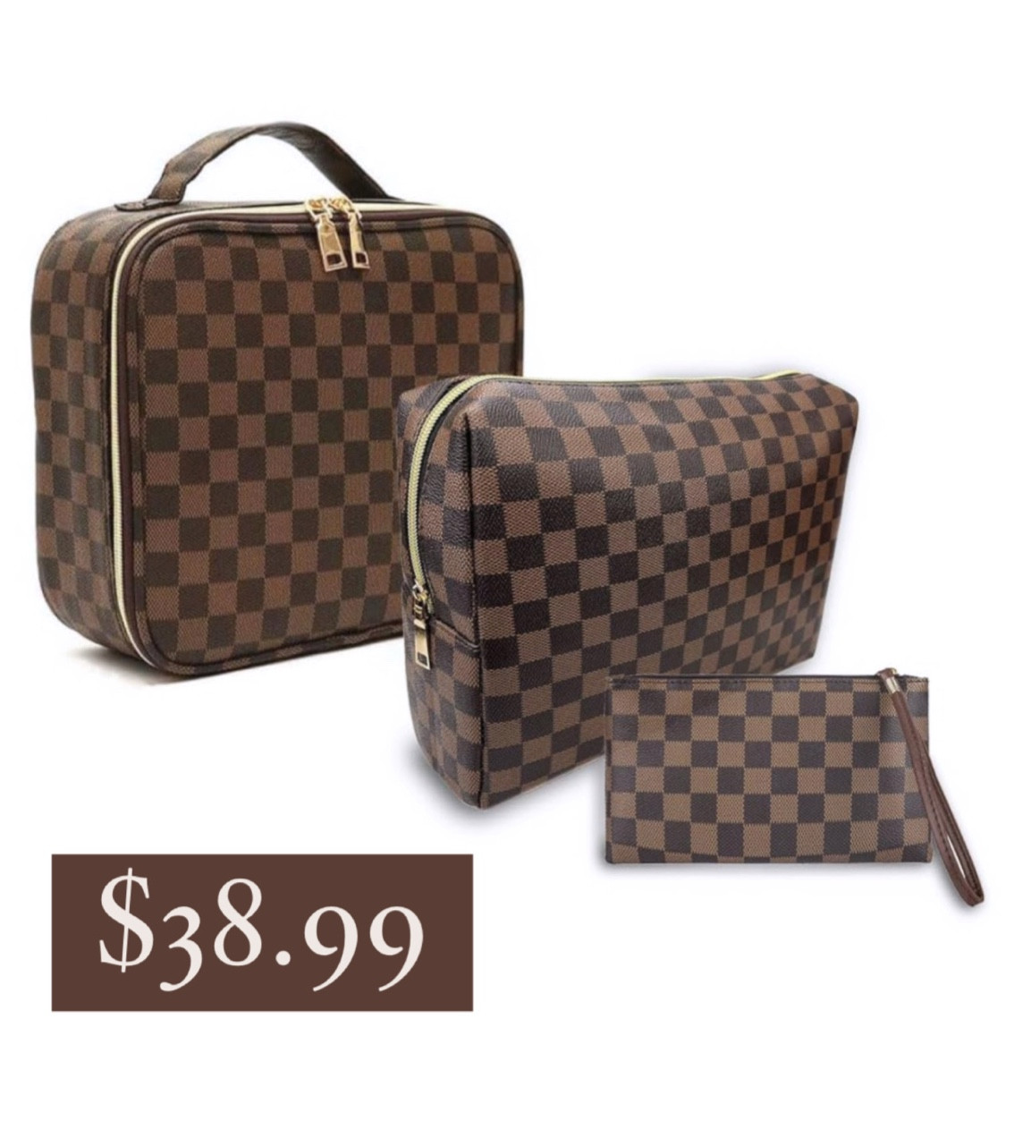 Checkered Beauty & Makeup Travel Bags with a luxury look 🤎 Under $40!!

#LTKBeauty #LTKSaleAlert #LTKFindsUnder50