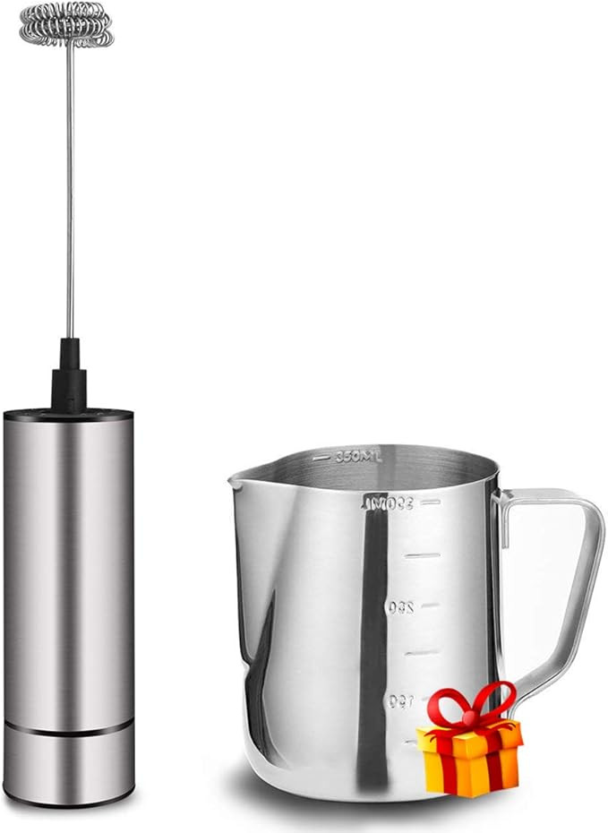 Milk Frother Handheld Battery Operated, Coffee Frother for Milk Foaming, Latte/Cappuccino Frother... | Amazon (US)