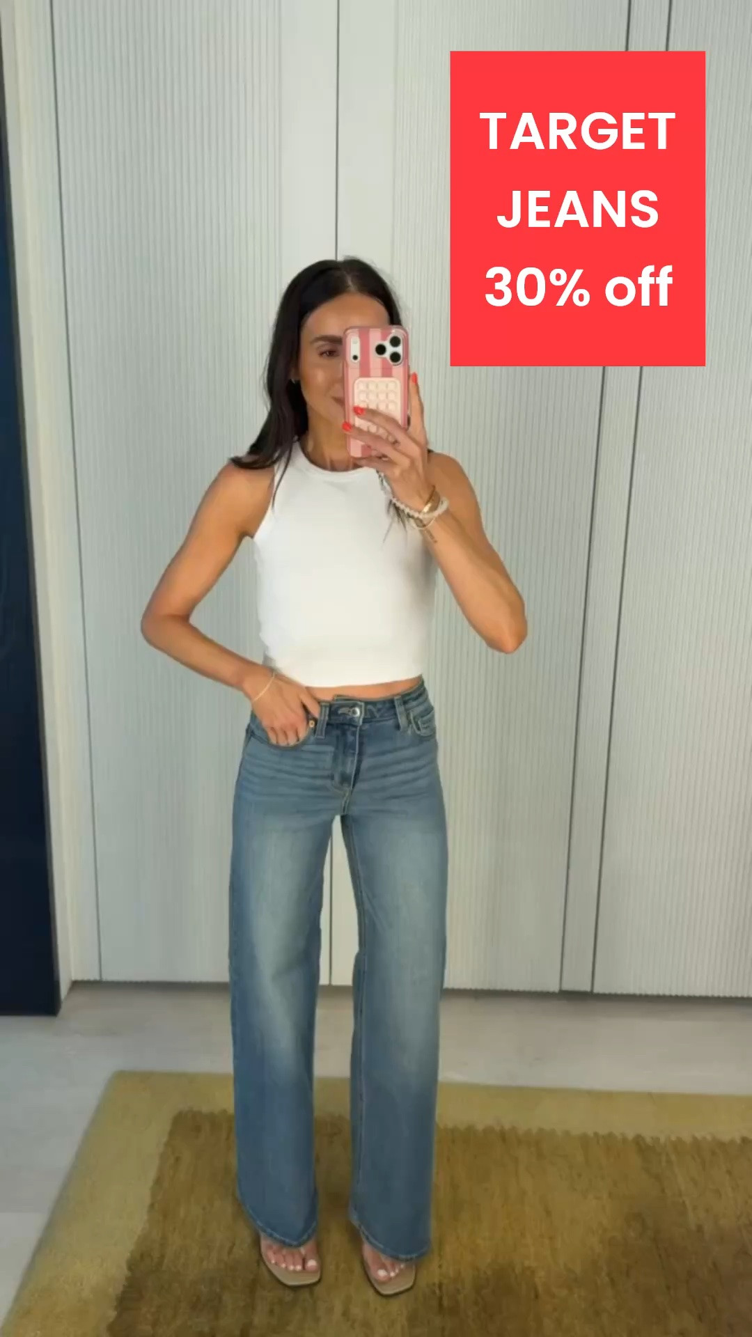 TARGET JEANS 30% off. These light wash wide leg jeans are an easy everyday essential with a flattering fit that works from summer into fall. I'm in size 2.

#LTKSaleAlert #LTKOver40