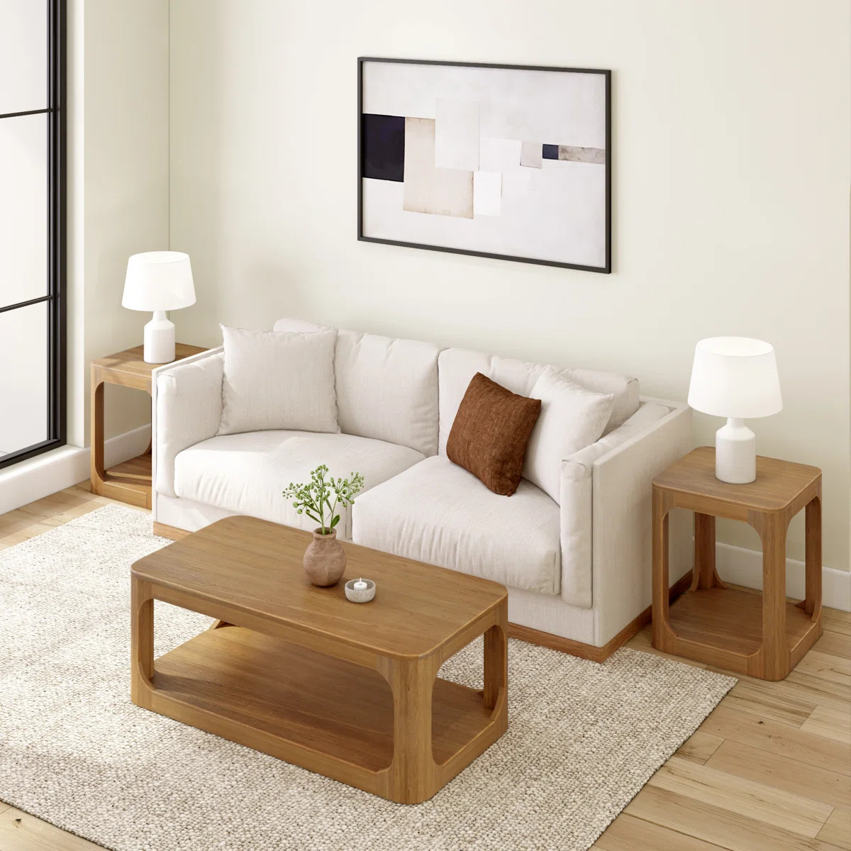 Jasmarie 4 Legs Coffee Table with Storage | Wayfair North America