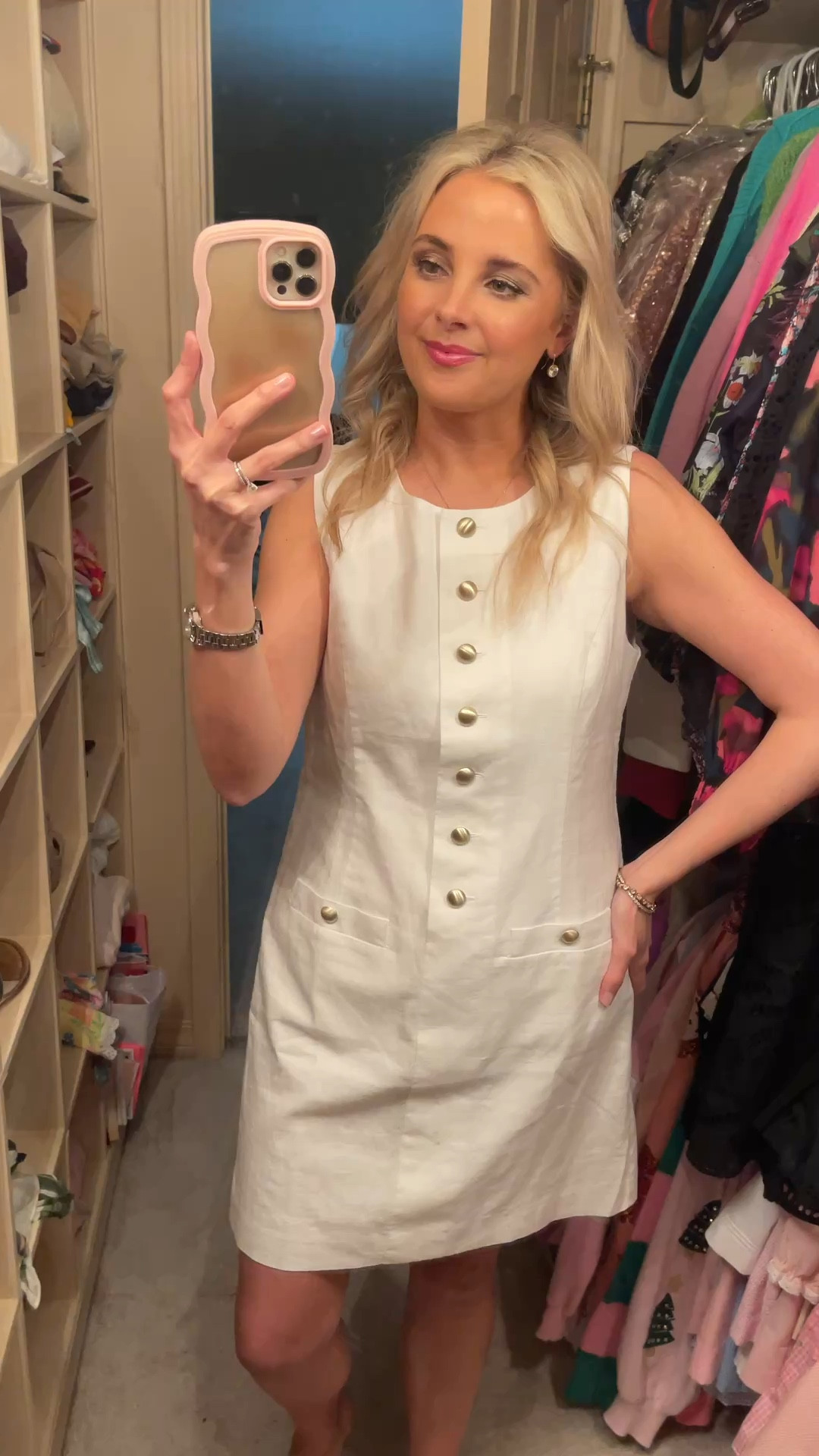 Gorgeous white linen mini dress! Runs tts. 

#LTKSeasonal #LTKWorkwear #LTKSaleAlert