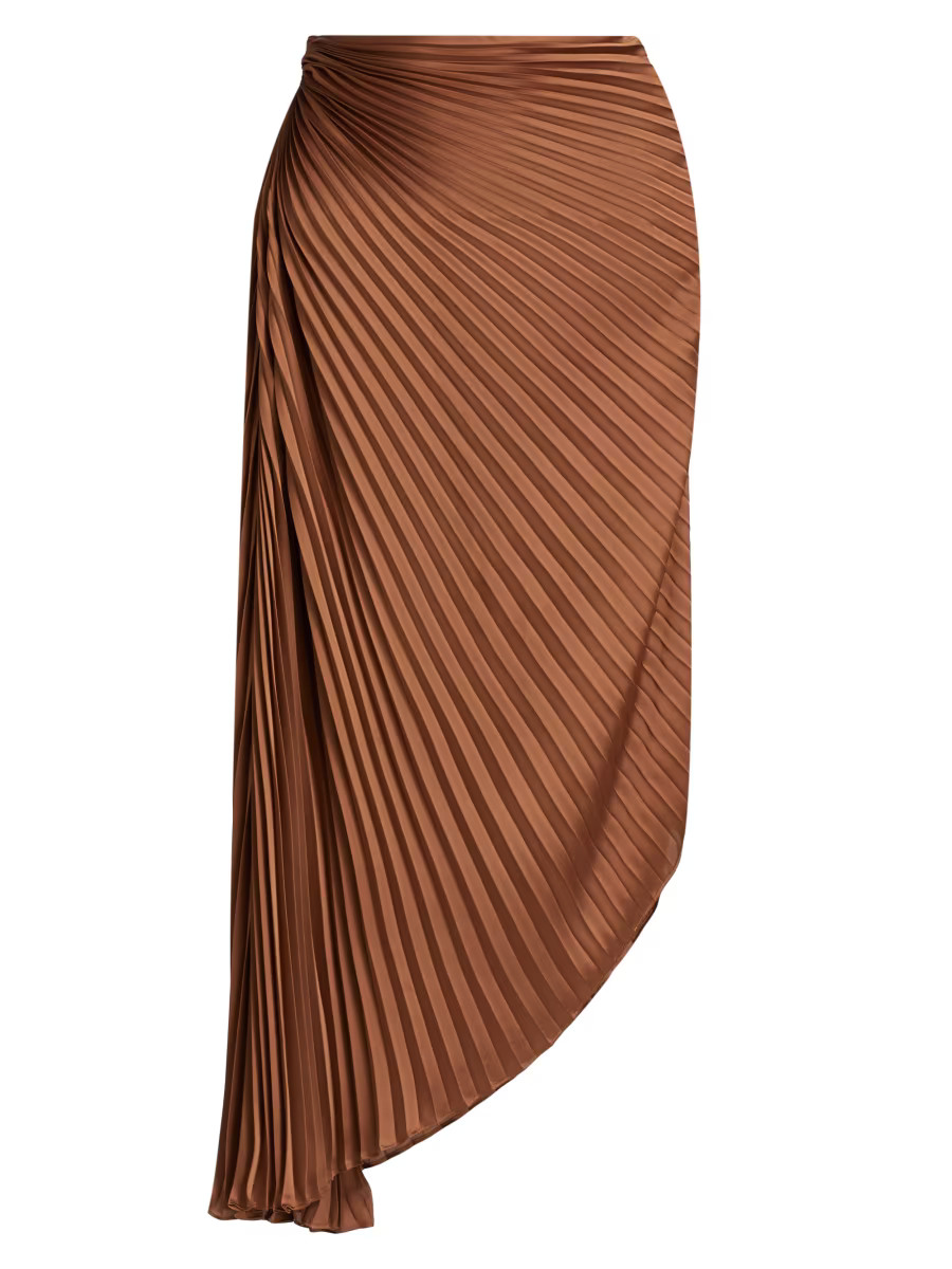 Odelia Asymmetric Pleated Skirt | Saks Fifth Avenue