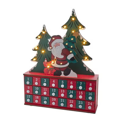 Kurt Adler 15.75-Inch Battery Operated Wooden LED Lighted Advent Calendar | Target