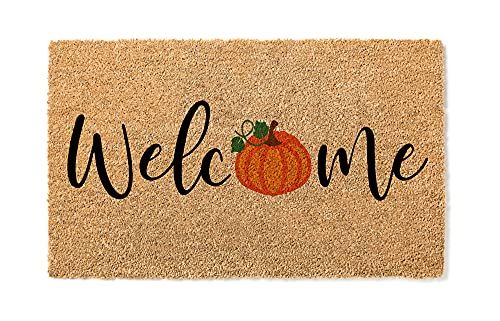 Welcome Pumpkin Door Mat | Fall Doormat | Welcome Mat | Cute Pumpkin Fall Door Mat | Fall Autumn ... | Amazon (US)