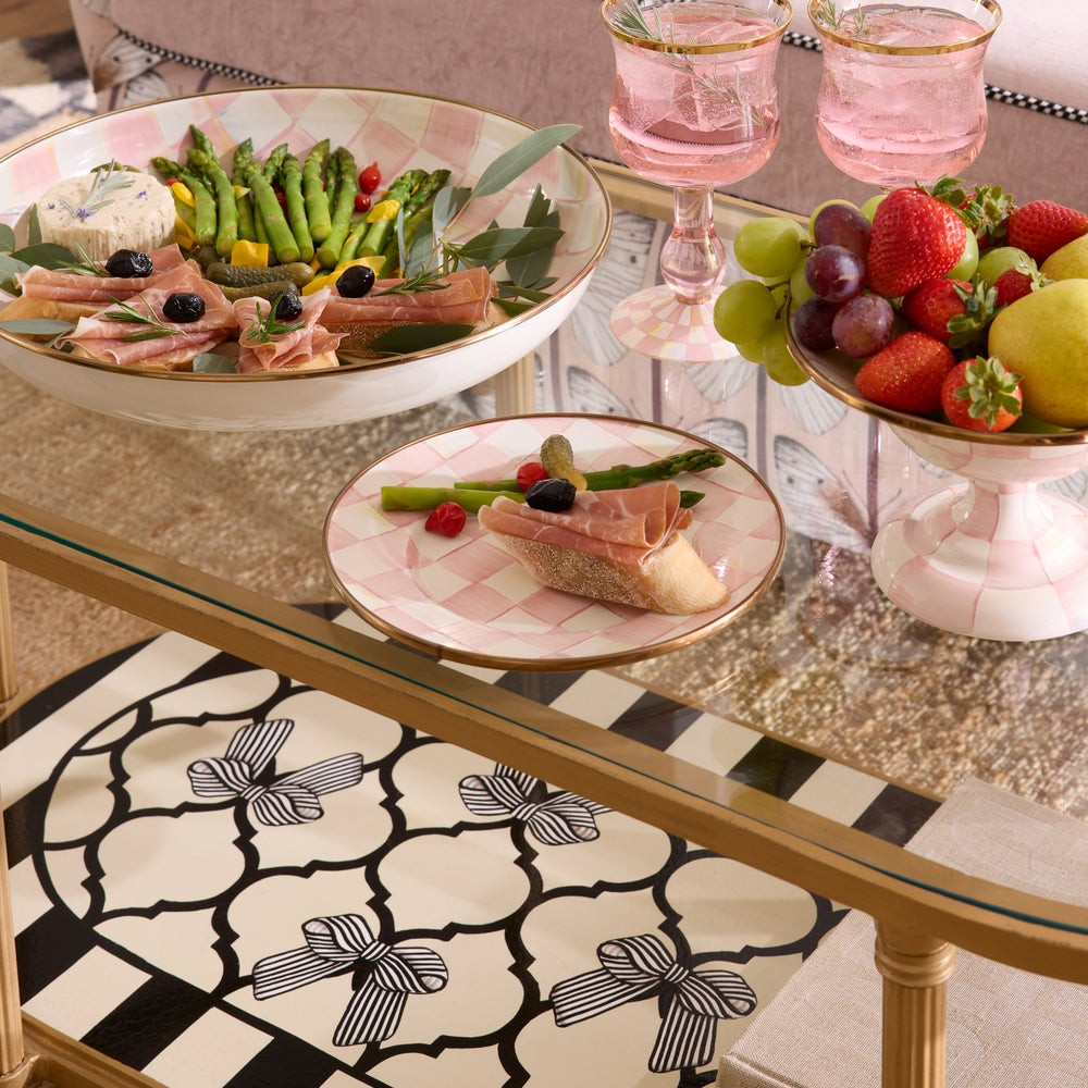 Rosy Check Charger/Plate | MacKenzie-Childs