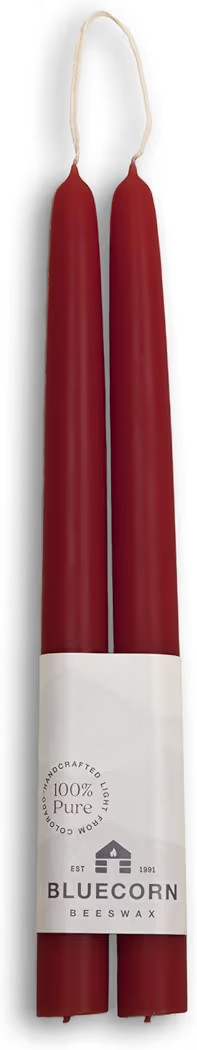Bluecorn 100% Pure Beeswax Taper Candles | Natural Beeswax, Burgundy Unscented Tapered | Soy, Par... | Amazon (US)