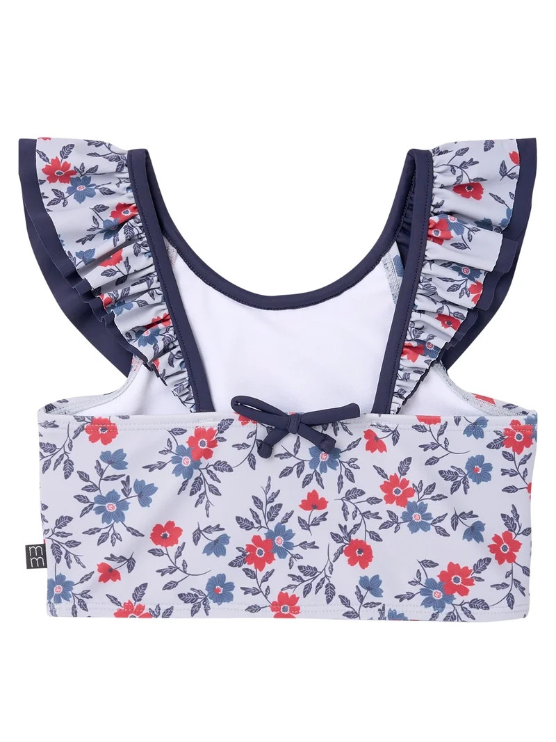 Modern Moments by Gerber Toddler Girl Two- Piece Swimsuit with Double Ruffle, Sizes 12M-5T | Walmart (US)