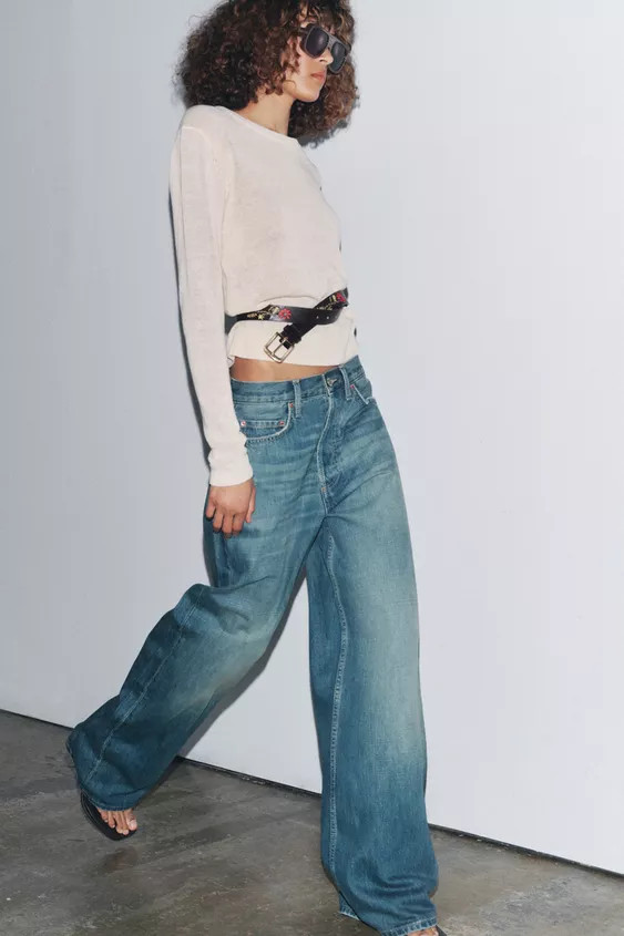 JEANS ZW COLLECTION RELAXED MID-WAIST | Zara AU
