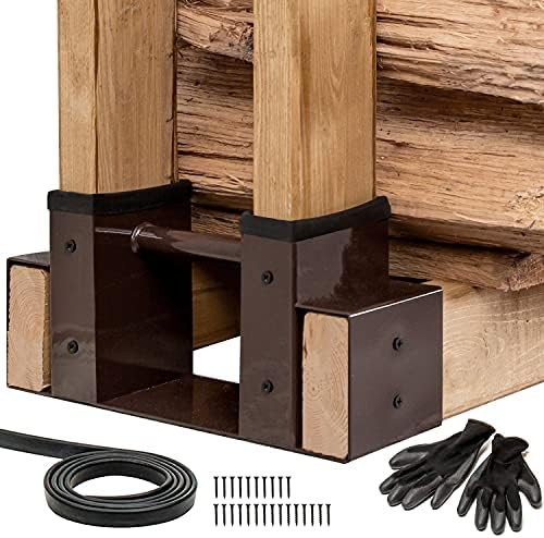 Amazon.com: Gardguard Outdoor Firewood Racks - 2 Pack Log Storage Rack Bracket Kit, Rust Free Hea... | Amazon (US)