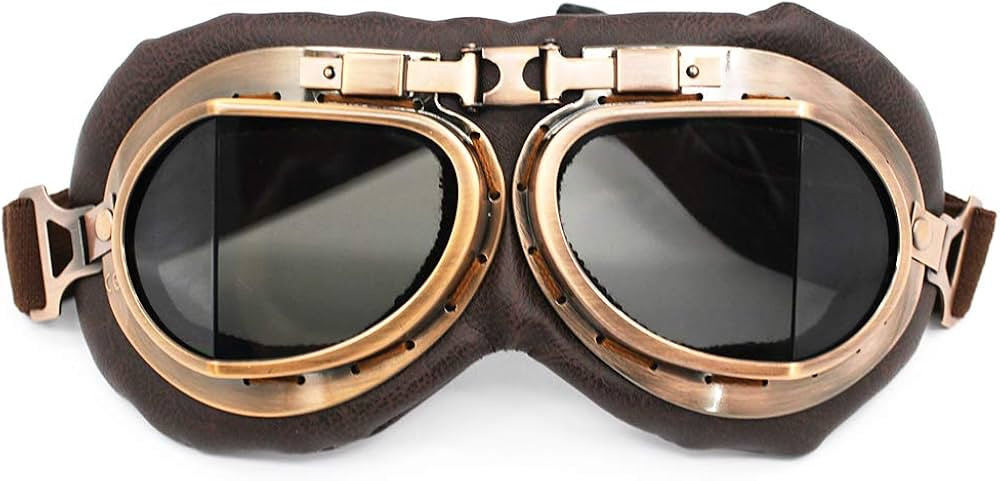 Nuoxinus Motorcycle Goggles, Vintage Aviator Pilot Style Motocross Bike Cruiser Scooter Goggle, A... | Amazon (US)