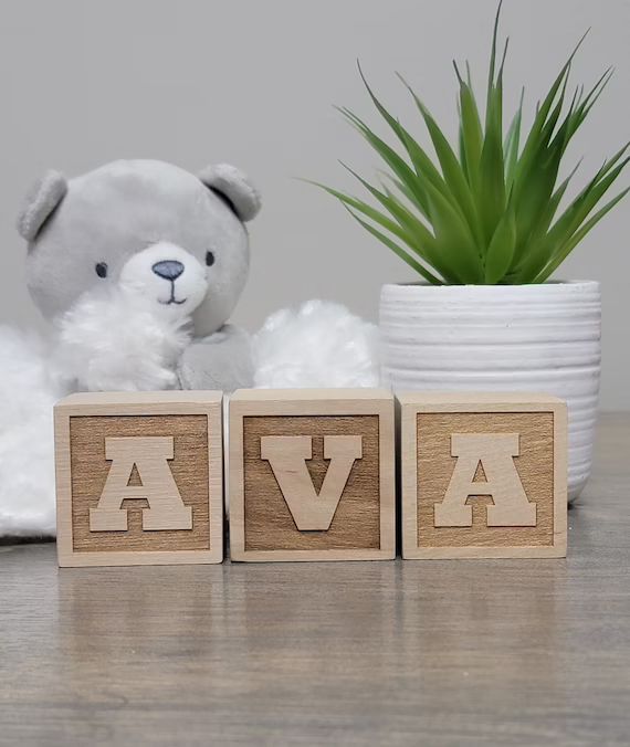 Personalized Wooden Blocks  Name Blocks  Alphabet  Baby | Etsy | Etsy (US)