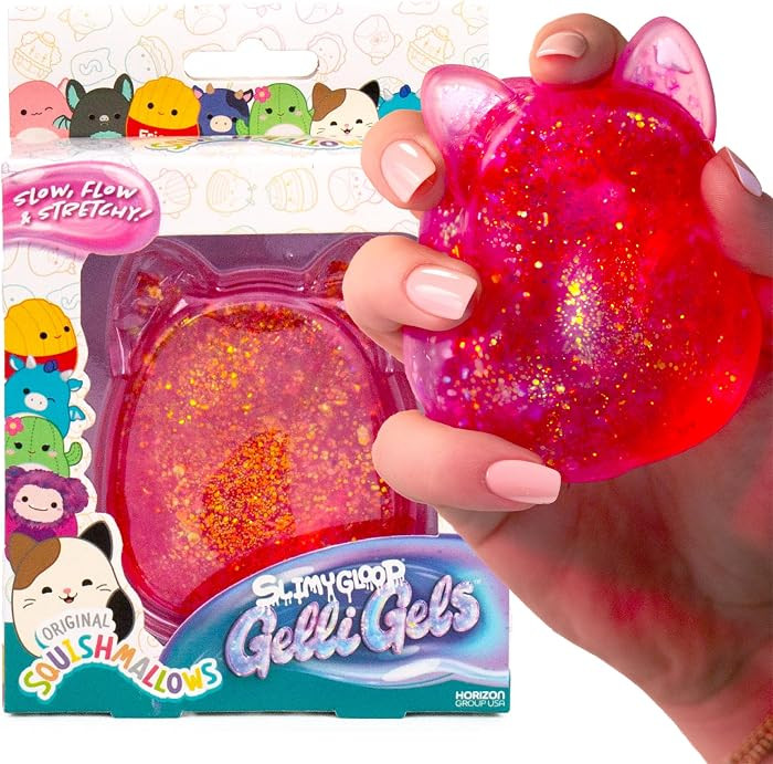 Original Squishmallows\u2122 SLIMYGLOOP Pink Gelli Gels\u2122, Slow Rising Sensory Squeeze Toy wi... | Amazon (US)