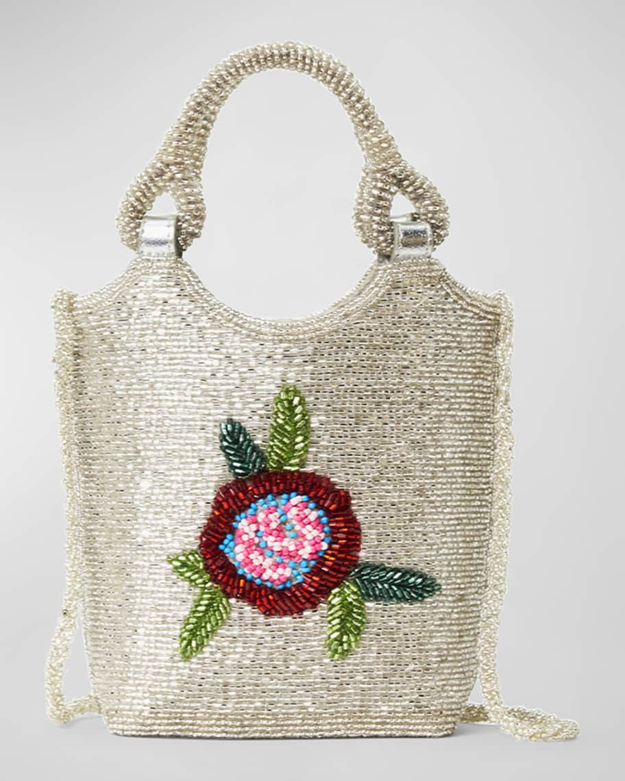 Zoe Tassel Beaded Top-Handle Bag | Neiman Marcus