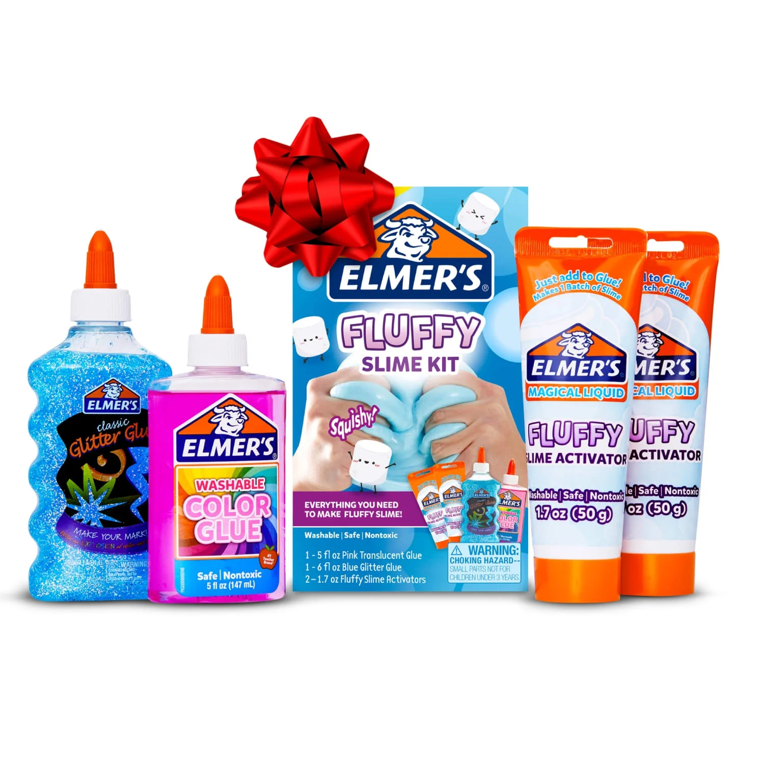 Elmer’s Fluffy Slime Kit, Includes Elmer’s Translucent Glue, Elmer’s Glitter Glue, Elmer’... | Walmart (US)