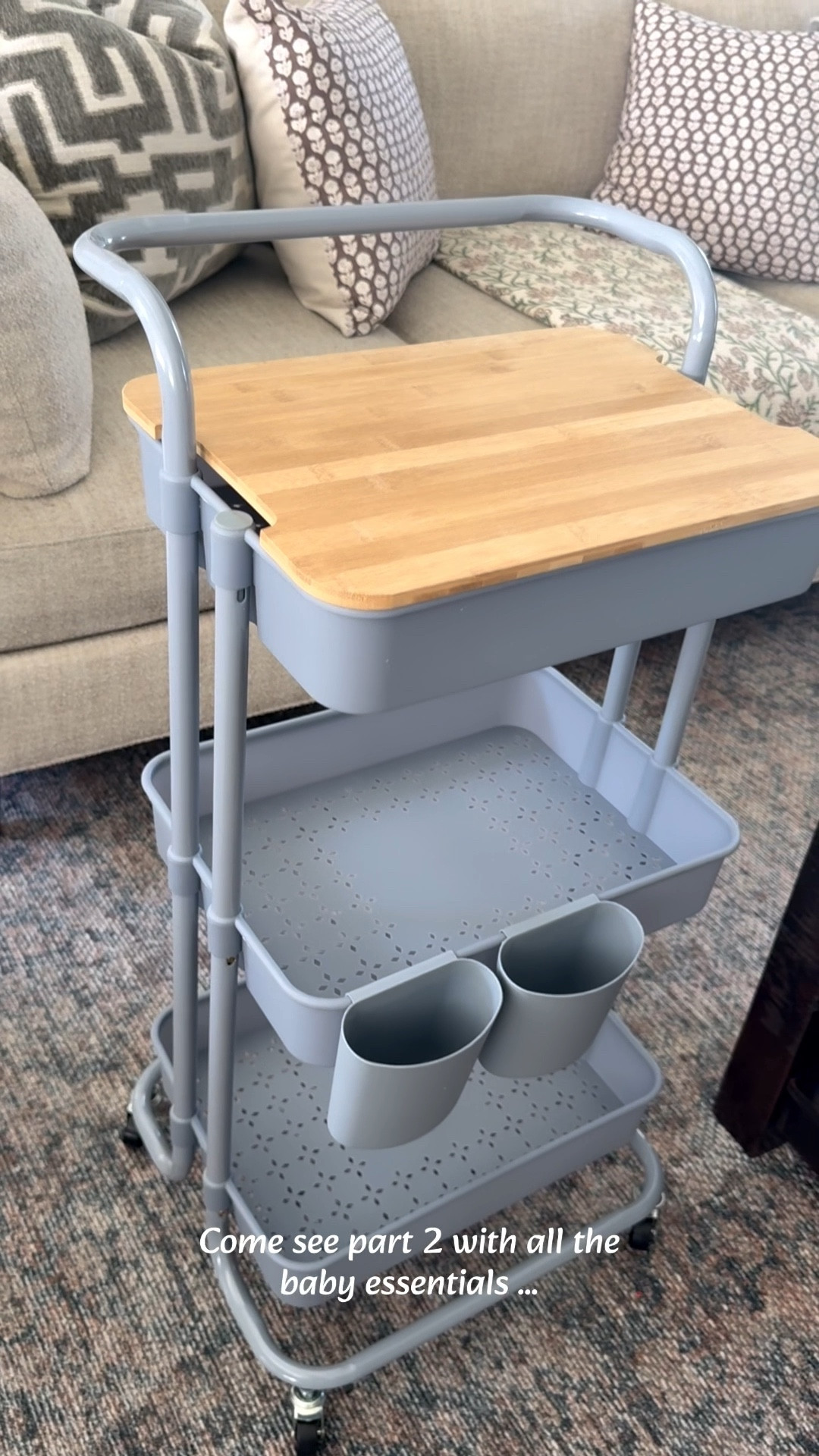 Blue rolling storage cart I’m loving from Amazon 🩵

#LTKHome #LTKKids #LTKmomlife