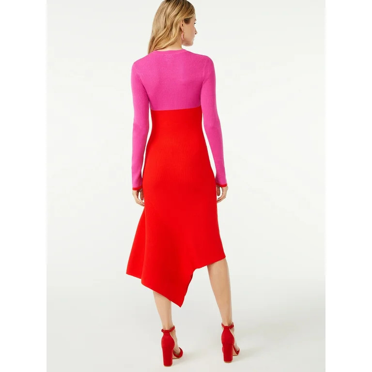 Scoop Women's Asymmetrical Dress | Walmart (US)