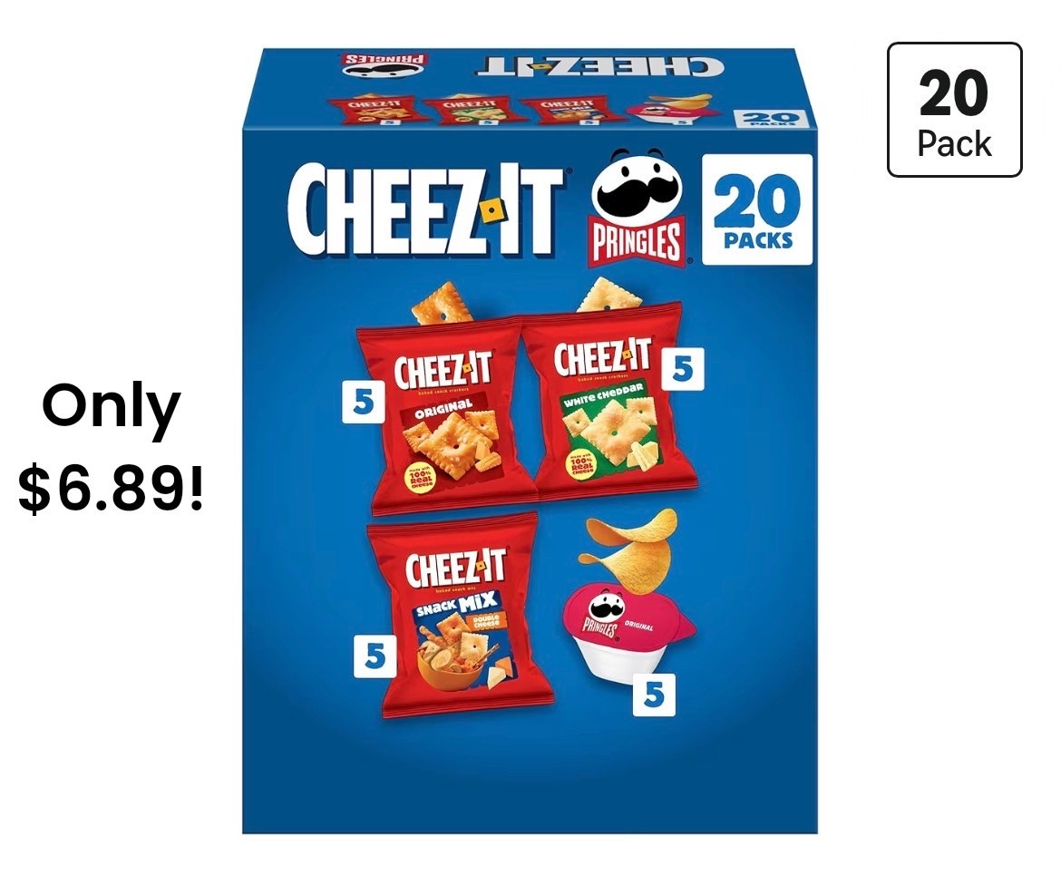Great snack deal today on this Cheez It Pack! Only $6.89 - normally around $10 🙌🏻 Easy to grab for on the go, lunches, Summer snacking, etc. 🧀

#LTKKids #LTKSaleAlert #LTKfoodie