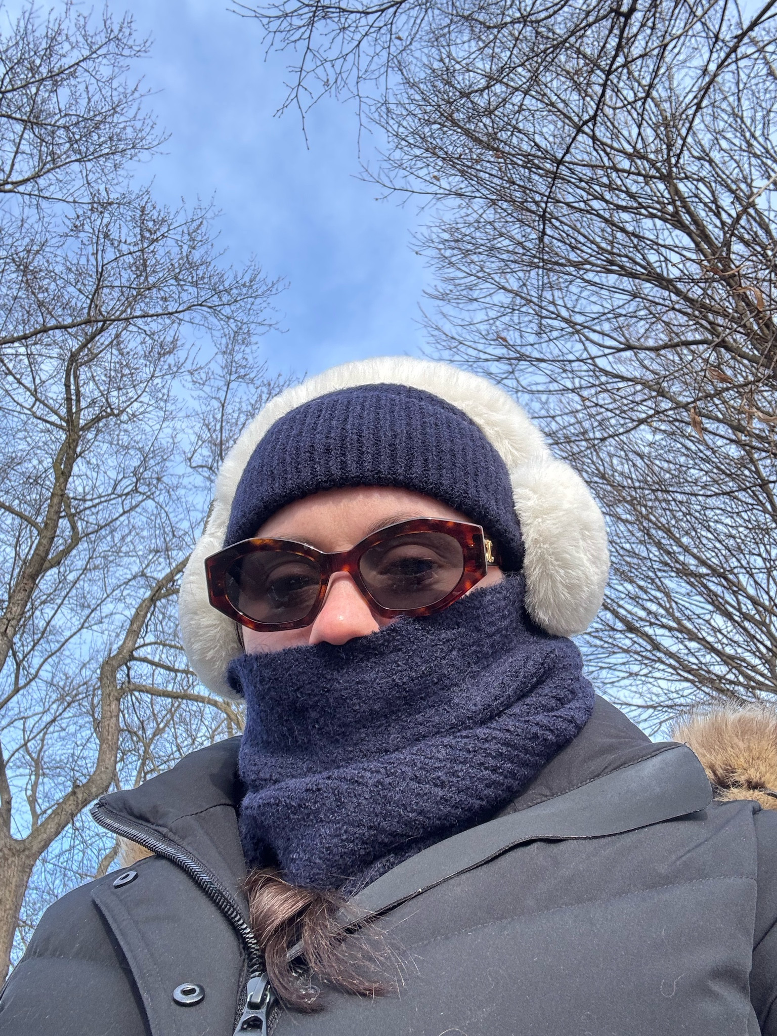 Coldest day of the year in Toronto 🥶❄️ all warm weather items are on sale at H&M Right now including this hat/scarf set and earmuffs 

#LTKcanada #LTKmidsize #LTKwinter