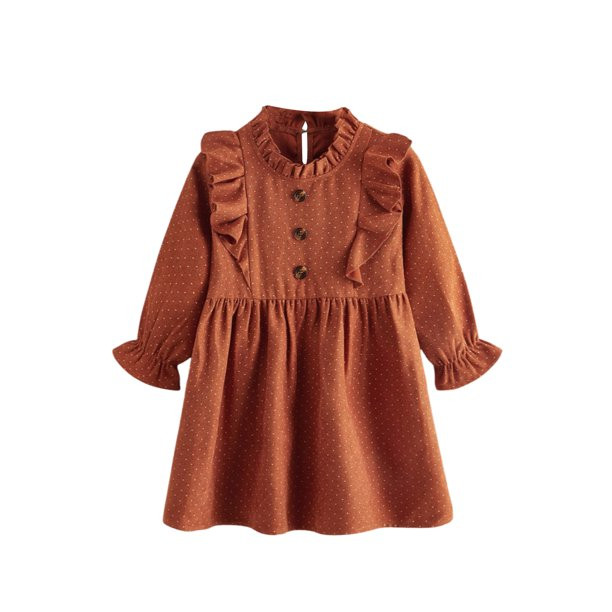 Autumn Princess Infant Baby Girls Dress Ruffles Long Sleeve A-line Casual Dress Children Clothing... | Walmart (US)