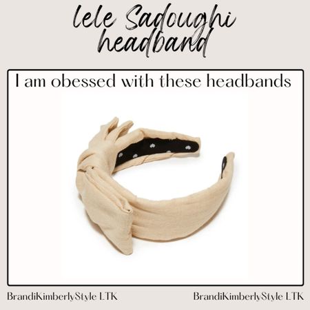 My Lele Sadoughi Headband is one of my go-to headbands! I got mine last year but I noticed they have one out that is just like mine but in linen fabric BrandiKimberlyStyle, summer fashion, summer accessories 

#LTKstyletip