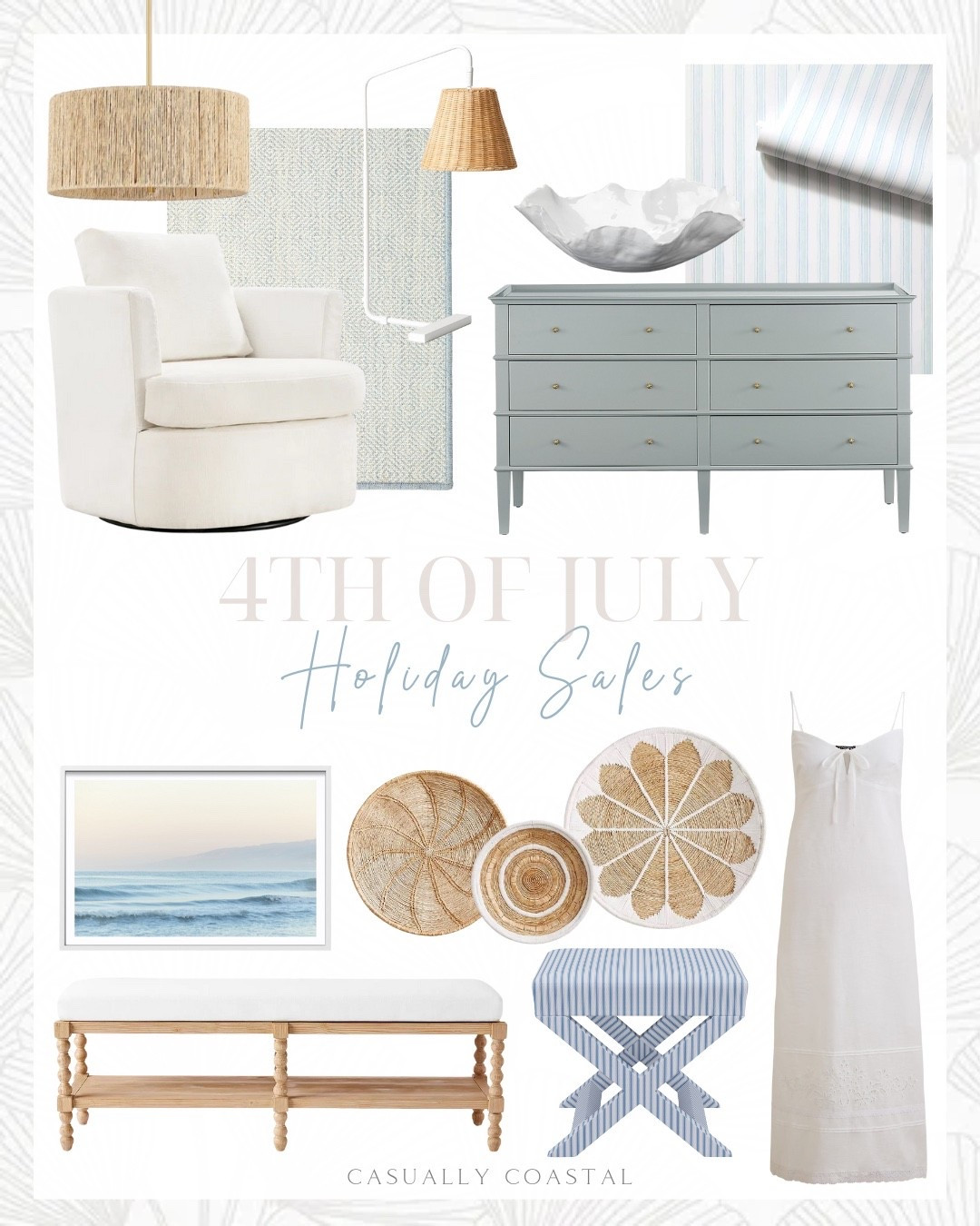 4th of July Holiday Sales

Coastal home decor, coastal home, coastal wall art, coastal dresser, coastal rug, coastal artwork, coastal bench, wool rug, rug on sale, coastal blue rug, Serena & lily rug, blue gray dresser, 6 drawer dresser, Serena & lily bench, dimmable drum chandelier, coastal chandelier, upholstered swivel barrel chair, beige chenille chair, coastal table lamp, stripe wallpaper, coastal wallpaper, wall baskets, coastal baskets, eyelet midi dress, white cotton dress, summer dress, vacation dress, striped X bench, ceramic decorative bowl, Etsy wall art, Malibu California sunrise art, coastal nightstand, rattan side table 

#LTKHome #LTKSaleAlert #LTKFindsUnder100
