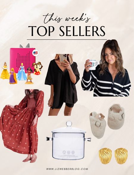 Week 9/11 top sellers!  Fall sweater, amazon set and dress, toddler clogs, simmer pot, Toniebox, and earrings were all at the top of the list this week!

#LTKfindsunder50