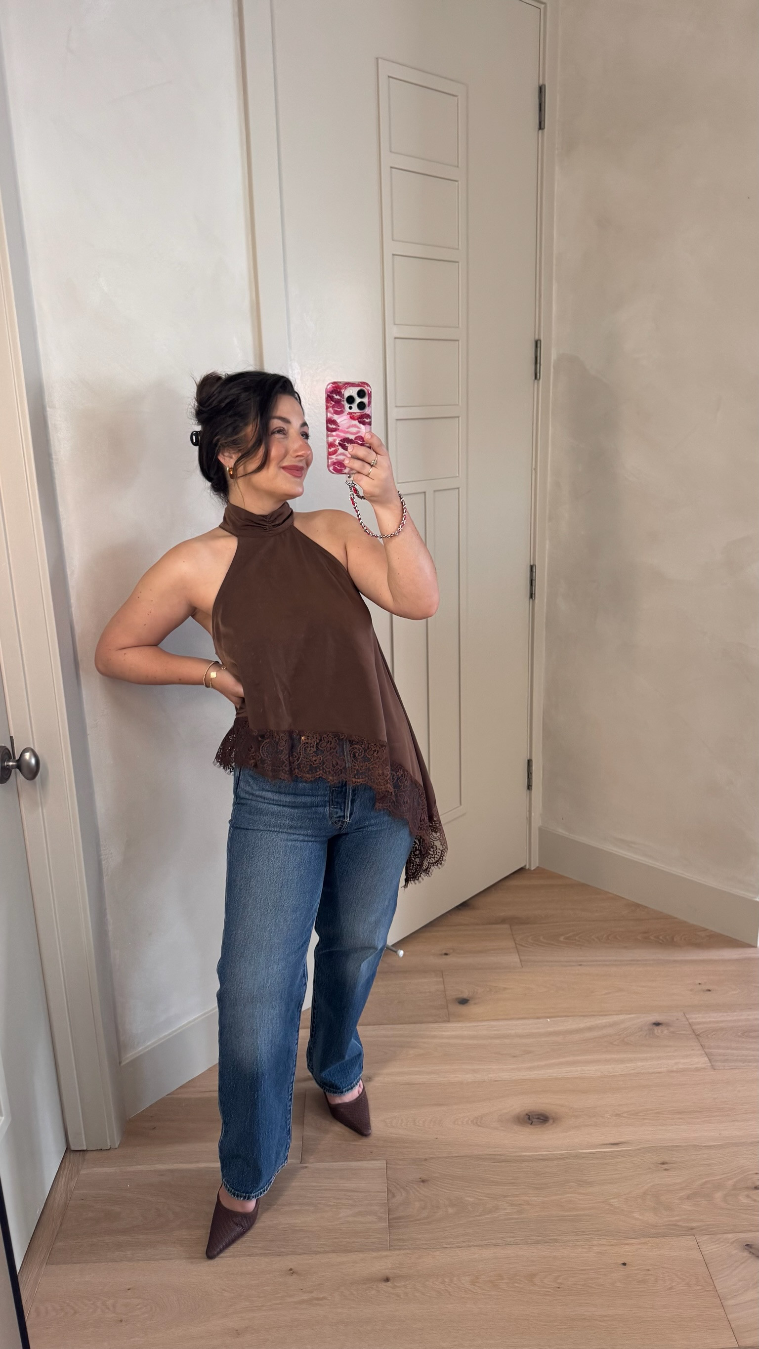 Date night outfit!! 
Asymmetrical tank with lace detail size small, Jeans size 27 

5'0" 140lbs
Petite friendly 

 

#LTKootd #LTKSeasonal #LTKPetite
