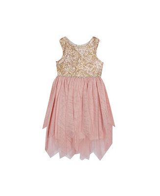 Rare Editions Little Girls Embroidered Bodice to Fairy Hem Skirt Dress & Reviews - Dresses - Kids... | Macys (US)