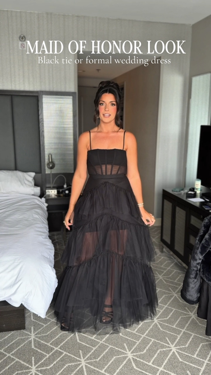 So in love with this dress. Second time I’ve gotten to wear it and I finally fit into it post baby! The perfect black tie or formal wedding guest dress. The dress is pretty long! I’m 5’6” and needed at least a 1inch heel to not trip over it 

#LTKStyleTip #LTKWedding #LTKTall