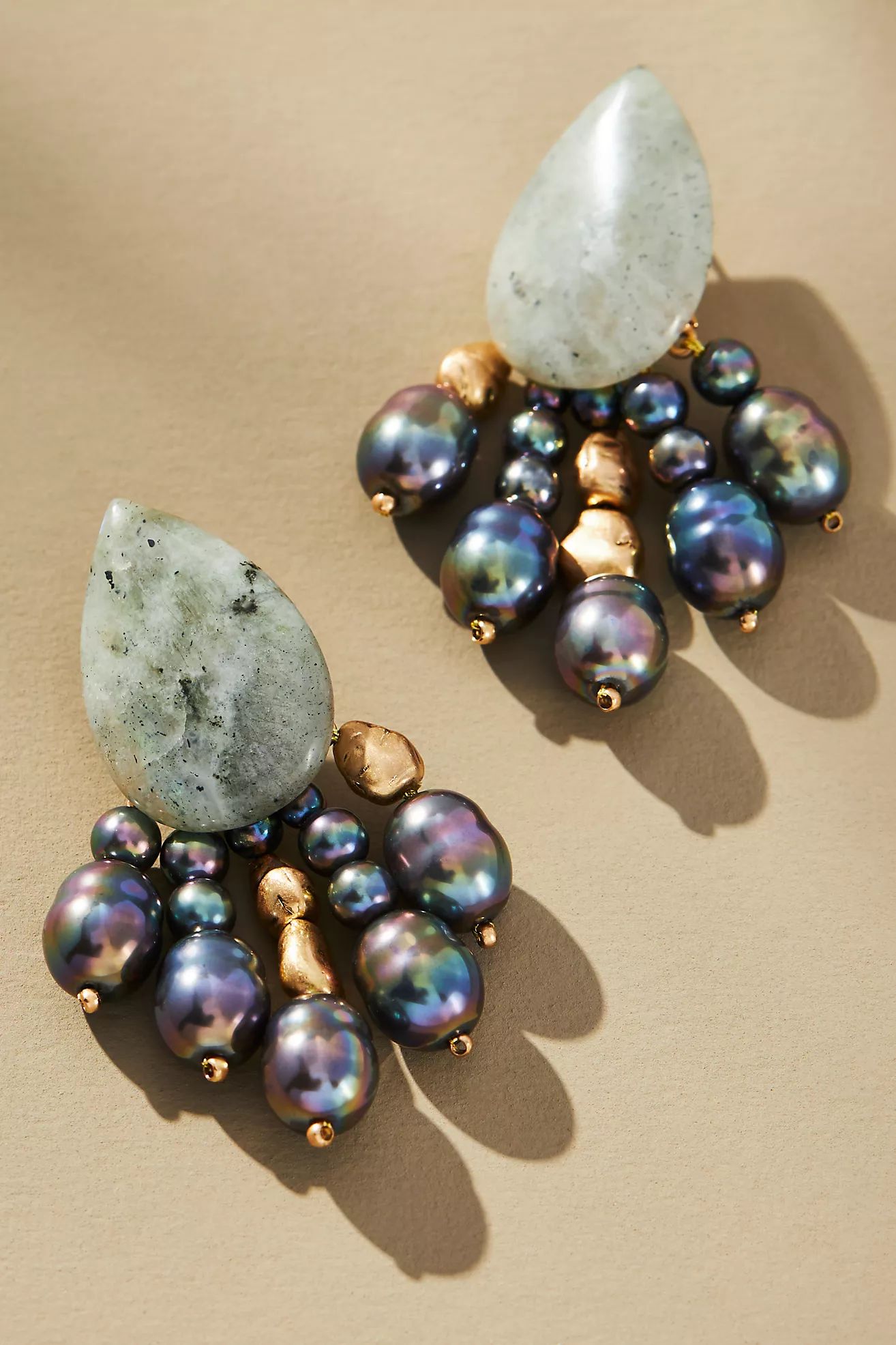 Pearl-Fringe Drop Earrings | Anthropologie (US)