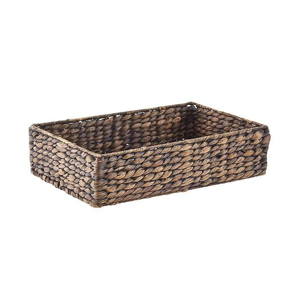 Large Water Hyacinth Tray Mocha Brown | The Container Store