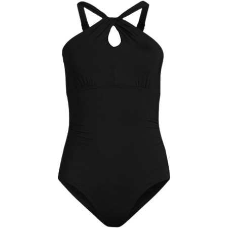 Women's Chlorine Resistant High Neck to One Shoulder Multi Way One Piece Swimsuit | Lands' End (US)