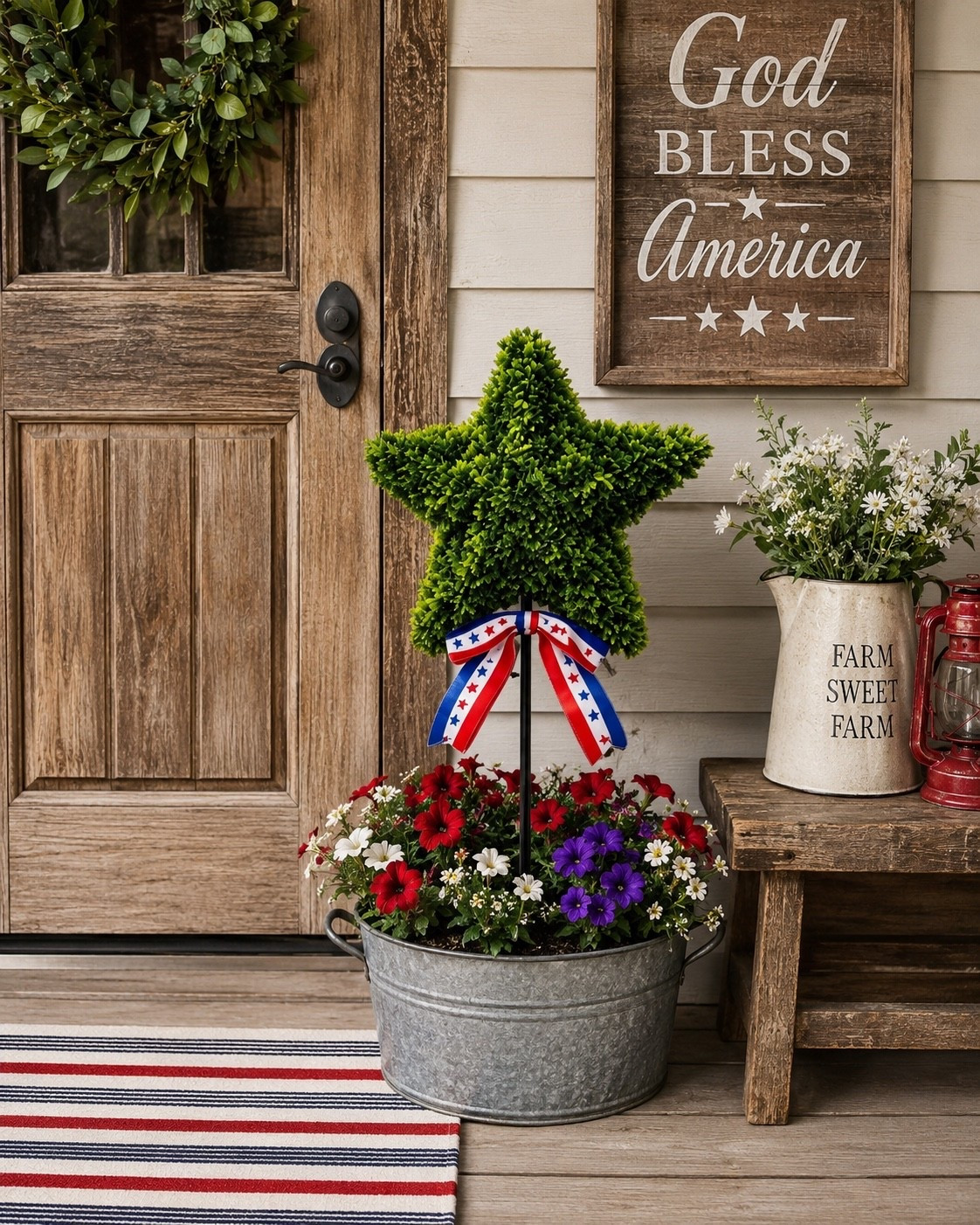 Memorial Day decor finds 🇺🇸
The patriotic doormat + star topiary are giving the cutest rustic front porch moment. Walmart has so many good summer decor finds right now. ✨

#LTKHome