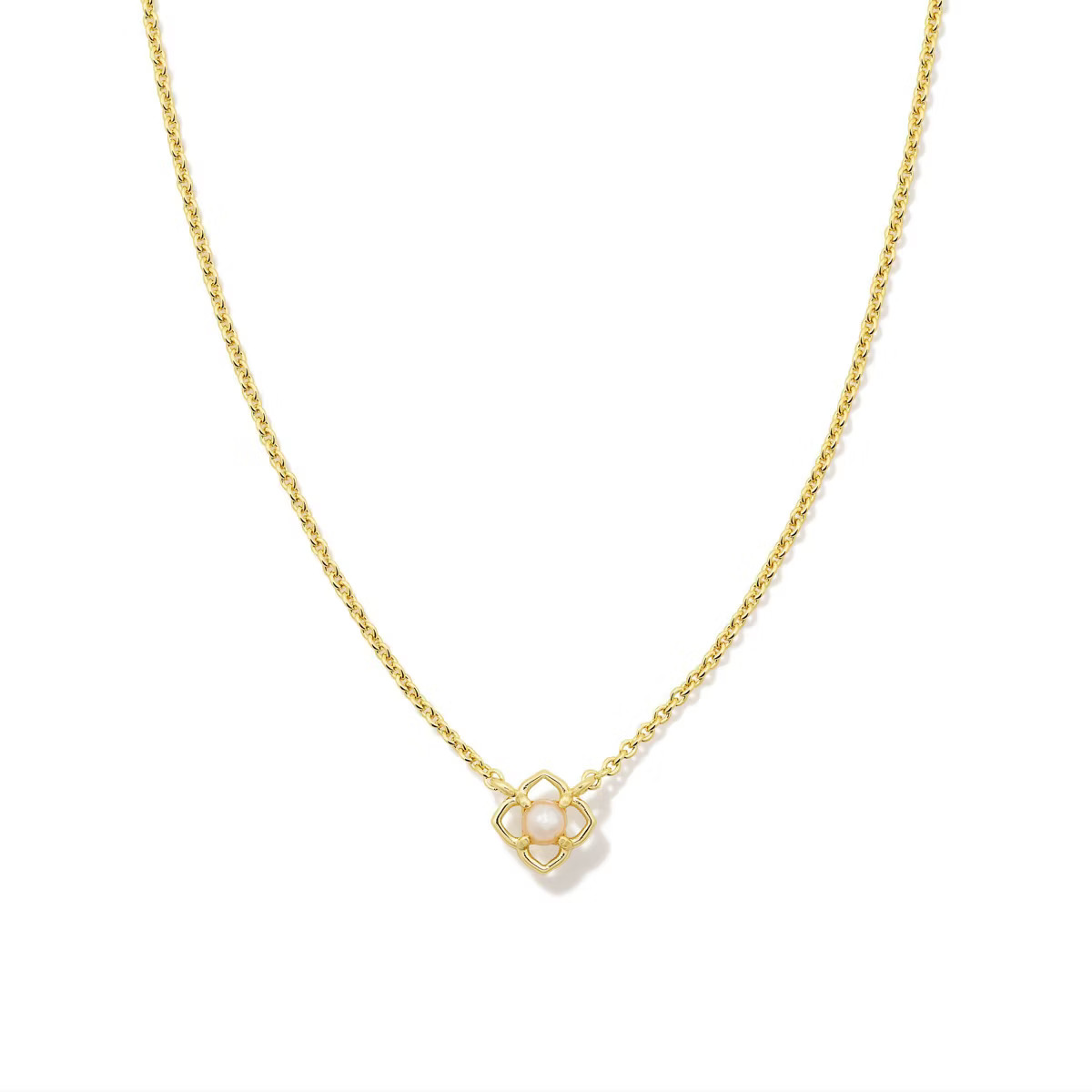 Kendra Scott Lydia Pendant Necklace - Gold/Pearl: 14K Gold Over Brass, Lobster Claw Clasp, 19" Le... | Target