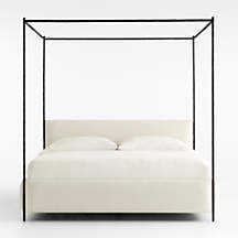 Coveteur Upholstered King Canopy Bed + Reviews | Crate & Barrel | Crate & Barrel