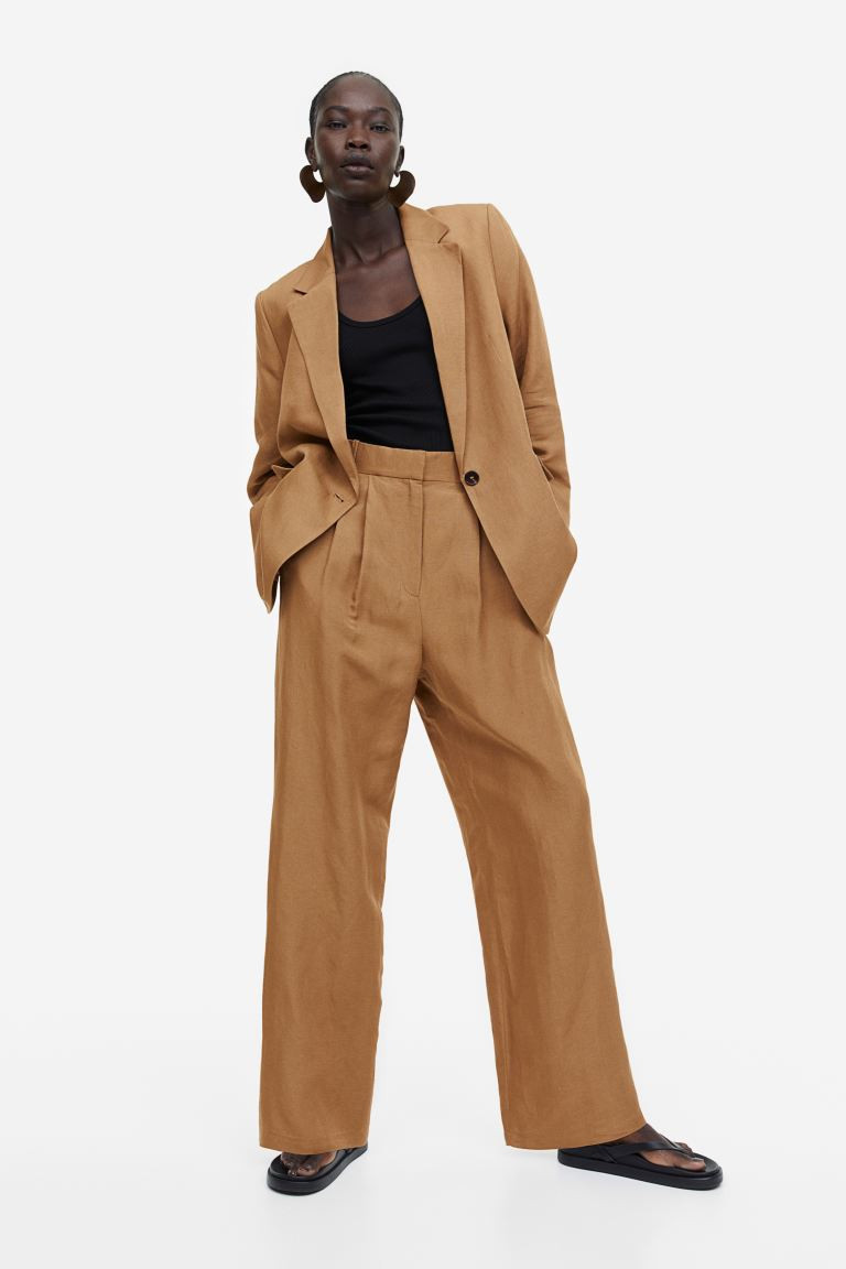 Wide-leg Linen-blend Pants | H&M (US + CA)