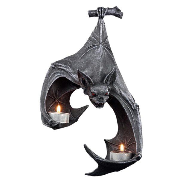 Bat Wall Candle Tealight Holder Candlestick Halloween Sculpture Hanging Decor For Living Room,Bat... | Walmart (US)