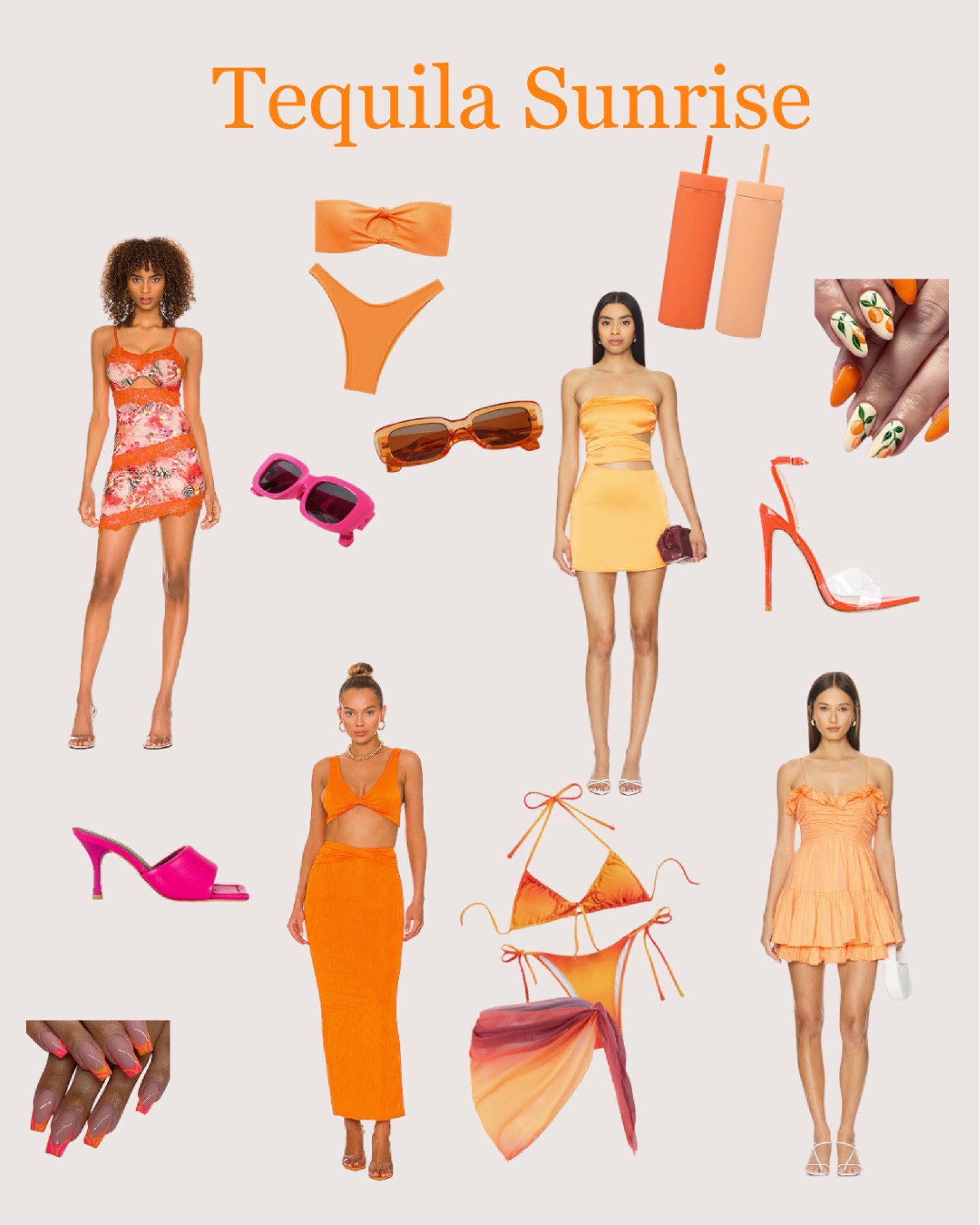 Tequila Sunrise Party Theme | Orange & Pink Outfits and Accessories 

#LTKSeasonal #LTKstyletip #LTKparties