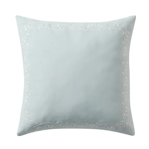 My Texas House Blue Floral Embroidered 18" x 18" Outdoor Pillow | Walmart (US)