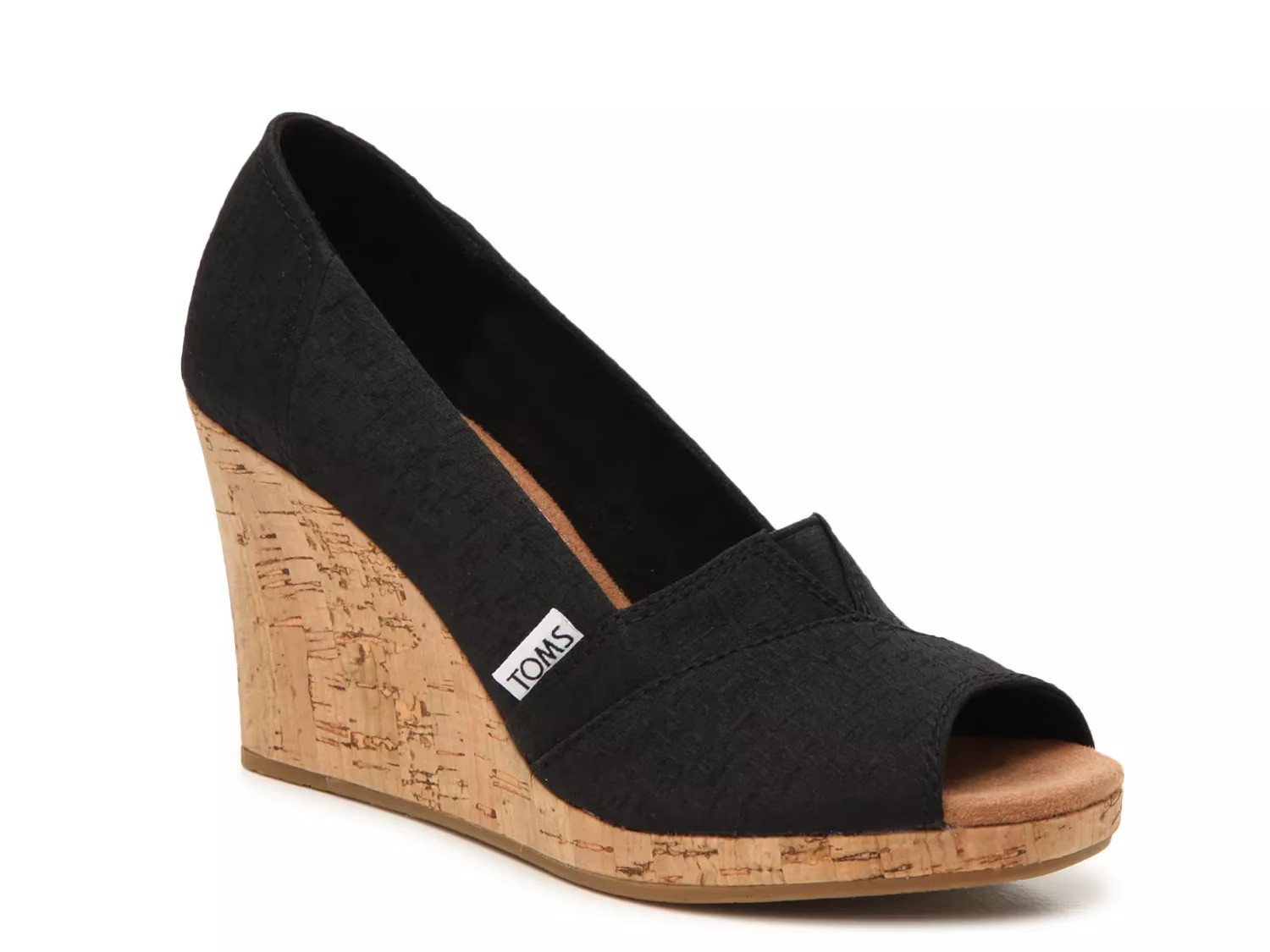 TOMS Classic Wedge Sandal | Women's | Black | Size 5.5 | Sandals | DSW