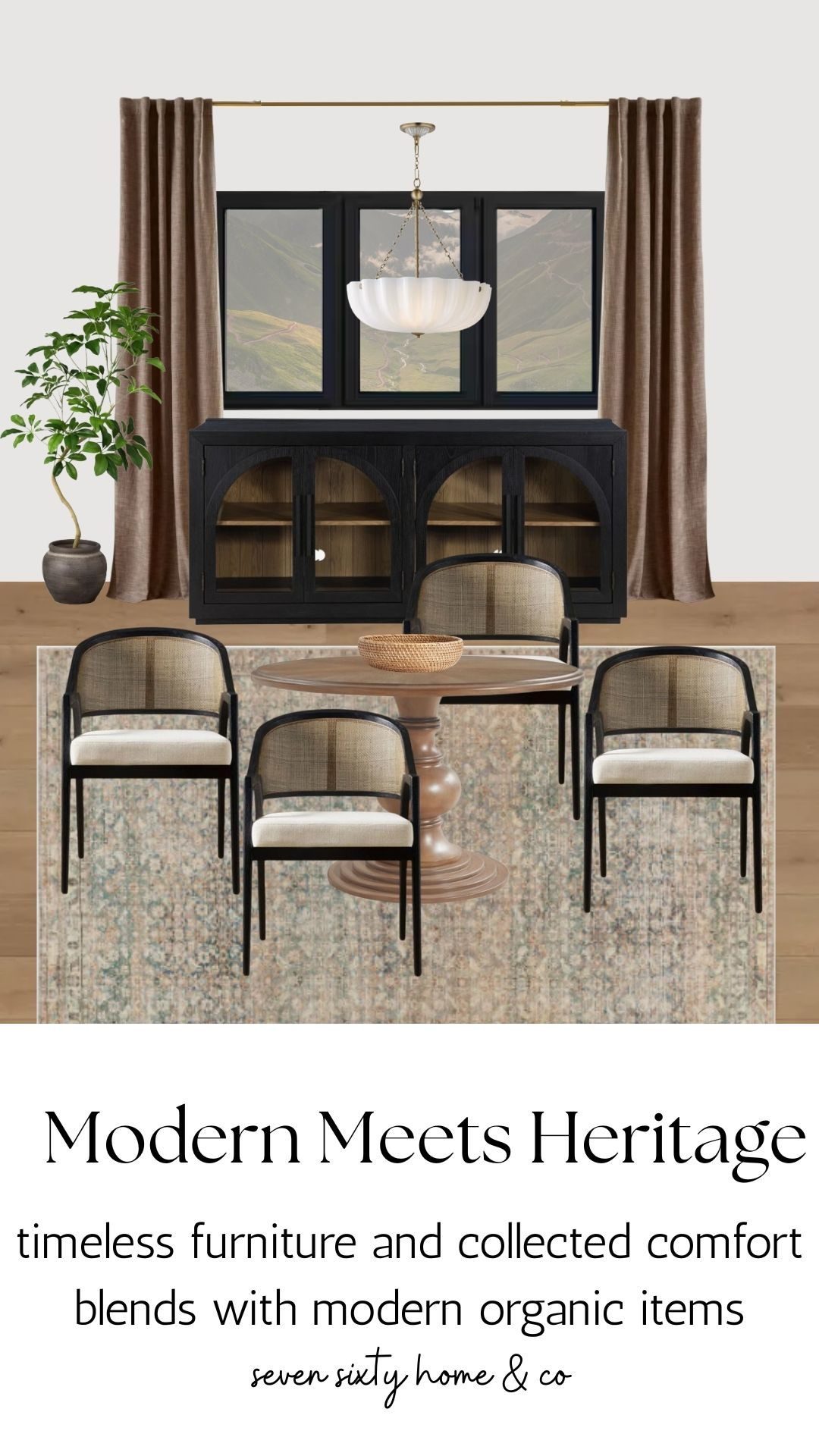 Looking for modern traditional dining room ideas? This dining room blends timeless wood furniture, woven dining chairs, a statement chandelier, and warm neutral textures to create a space that's elegant enough for entertaining and comfortable enough for everyday meals.

Shop every piece from this complete dining room design in LTK. 

 #LTKHome