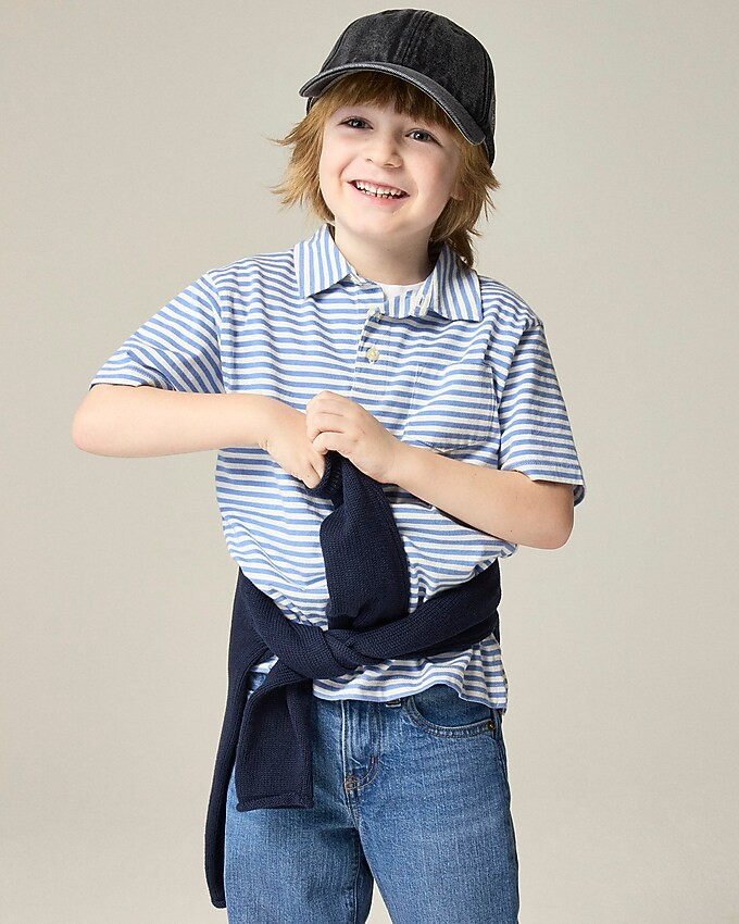 Kids' short-sleeve polo shirt in stripe | J. Crew US