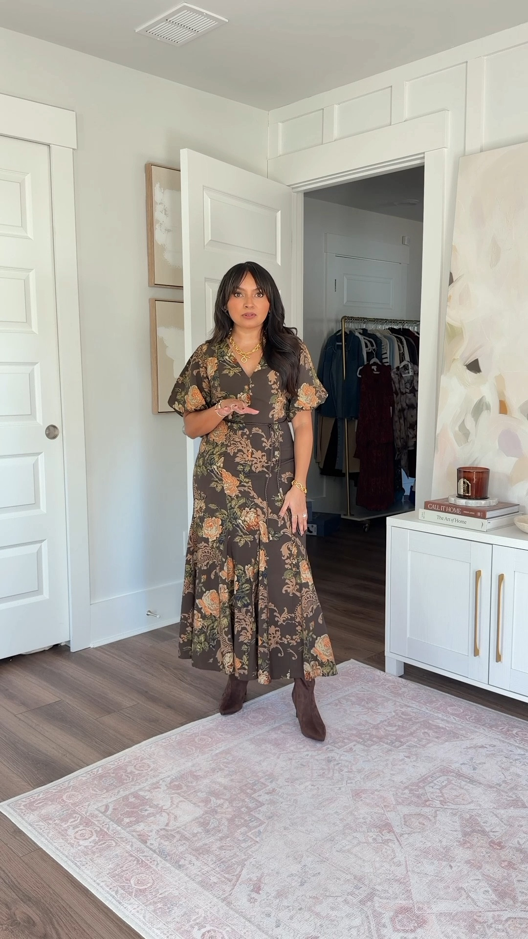 Brown floral dress size xs TTS
Brown spiced pecan boots size 5.5 TTS

#LTKPetite #LTKStyleTip #LTKSeasonal