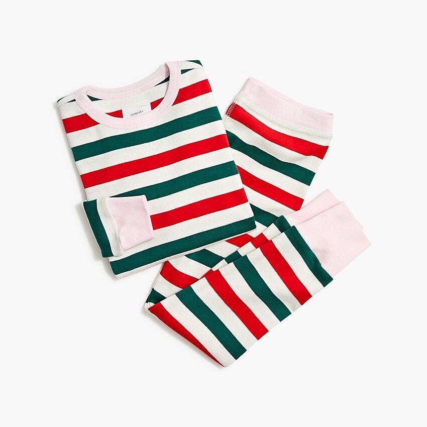 Girls' striped ribbed pajama set | J.Crew Factory