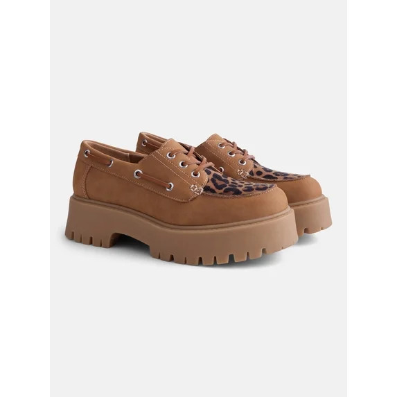 No Boundaries Women's Platform Boat Shoes | Walmart (US)