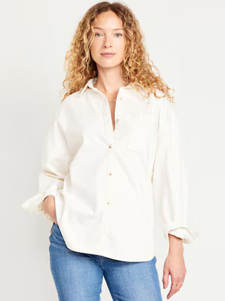 Boyfriend Button-Down Jean Tunic | Old Navy (US)