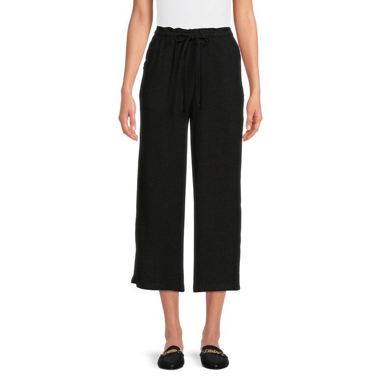Time and Tru Women's Linen Crop Pants | Walmart (US)