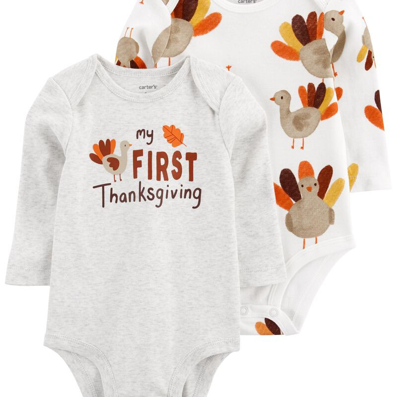 2-Pack Thanksgiving Bodysuits | Carter's